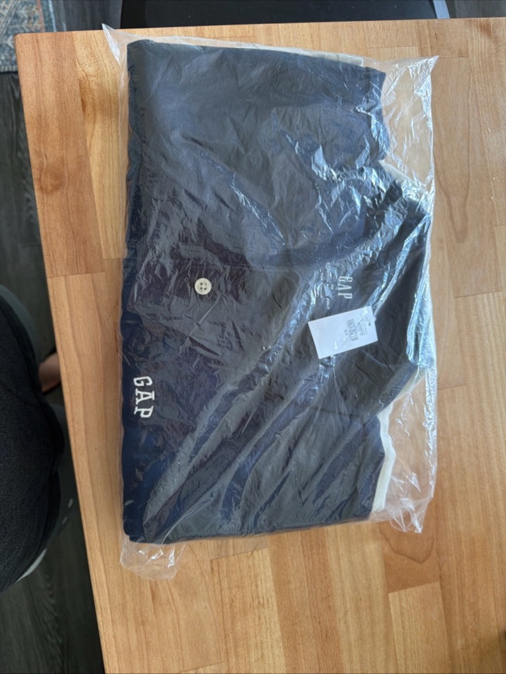GAP Navy and White Polo Shirt